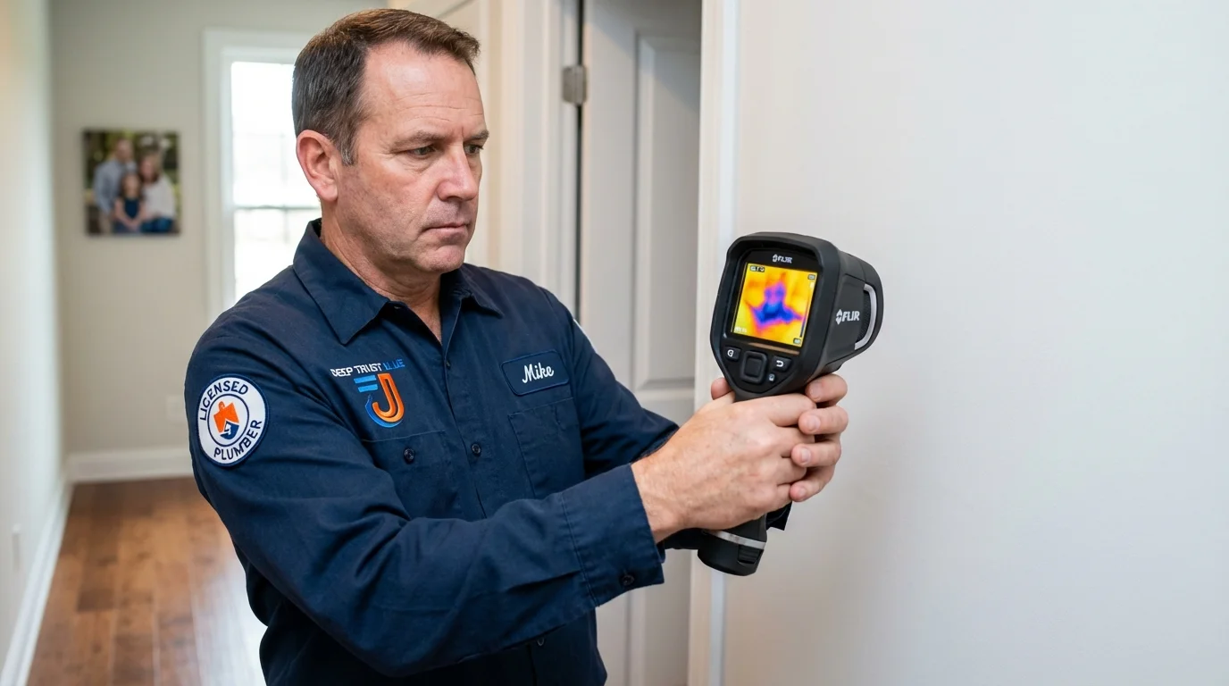 Thermal imaging leak detection by Johns Plumbing LLC in West Islip